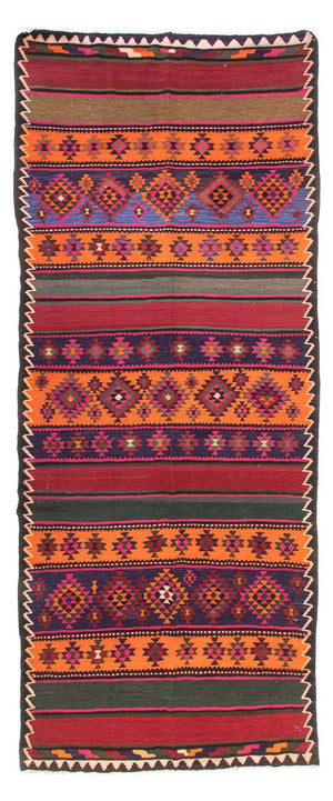 Tappeto corsia Tappeto Kelim - Vecchio - 395 x 160 cm - multicolore