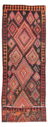 Tappeto corsia Tappeto Kelim - Vecchio - 460 x 143 cm - multicolore