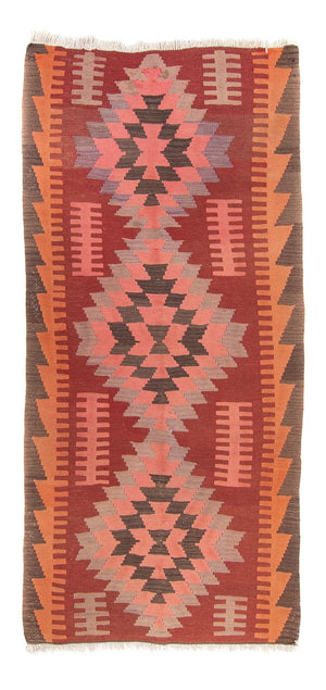 Tappeto corsia Tappeto Kelim - Vecchio - 270 x 110 cm - multicolore