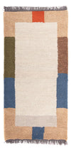 Tappeto Nepal 70x140cm - Tappeto di lana - Rettangolo / Beige / 70 x 140 cm Rettangolo