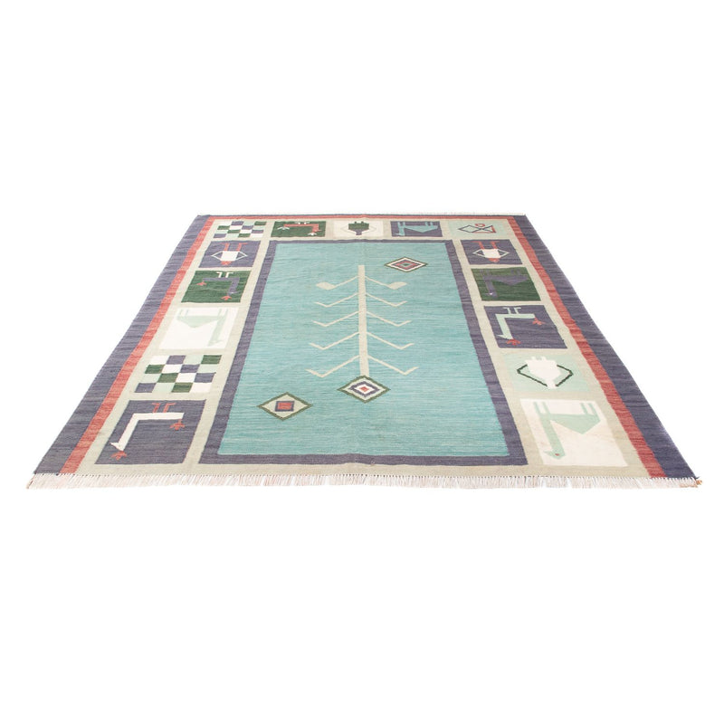 Tappeto Kelim - Tendenza - 240 x 200 cm - blu chiaro