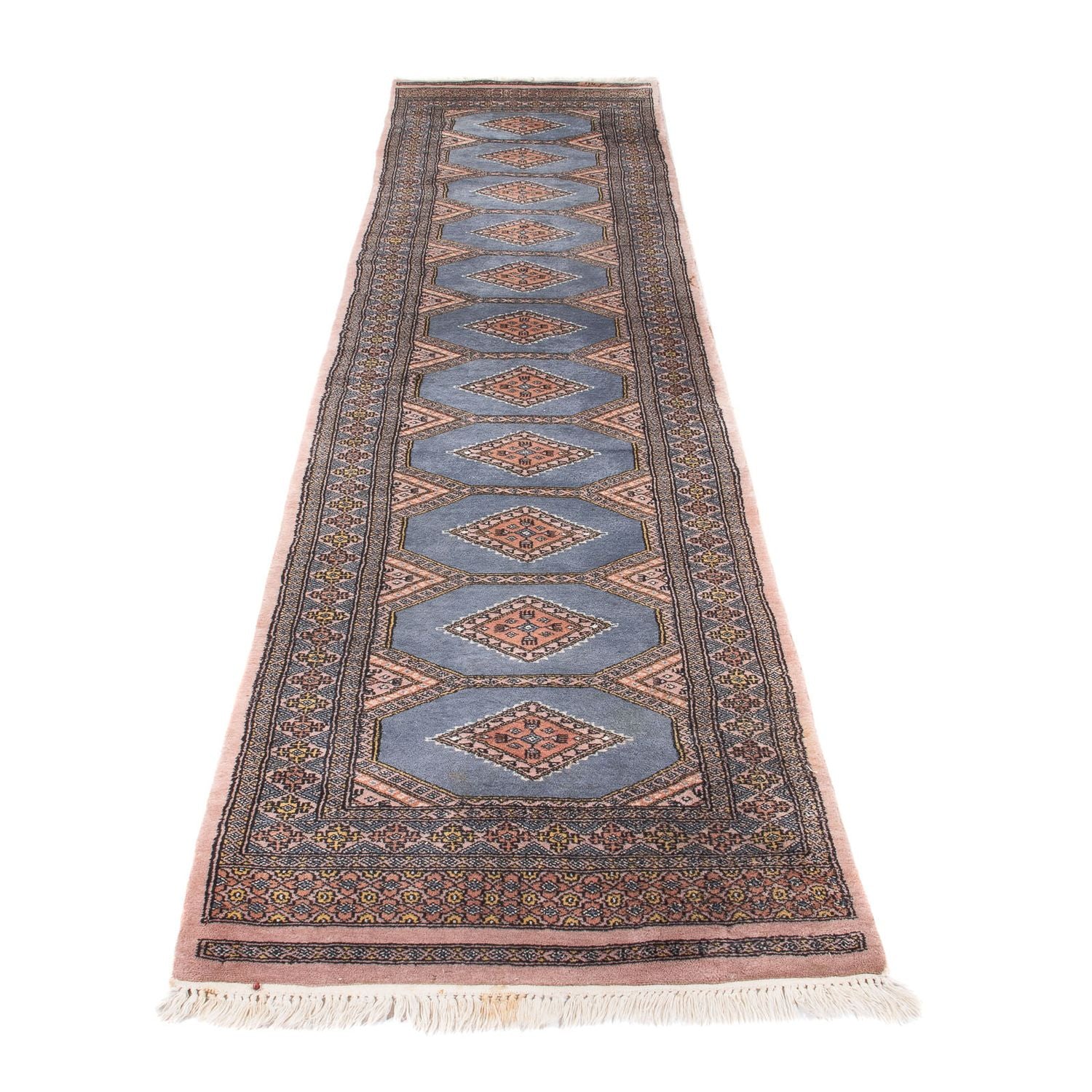 Tappeto corsia Tappeto Pakistani - 325 x 80 cm - blu chiaro