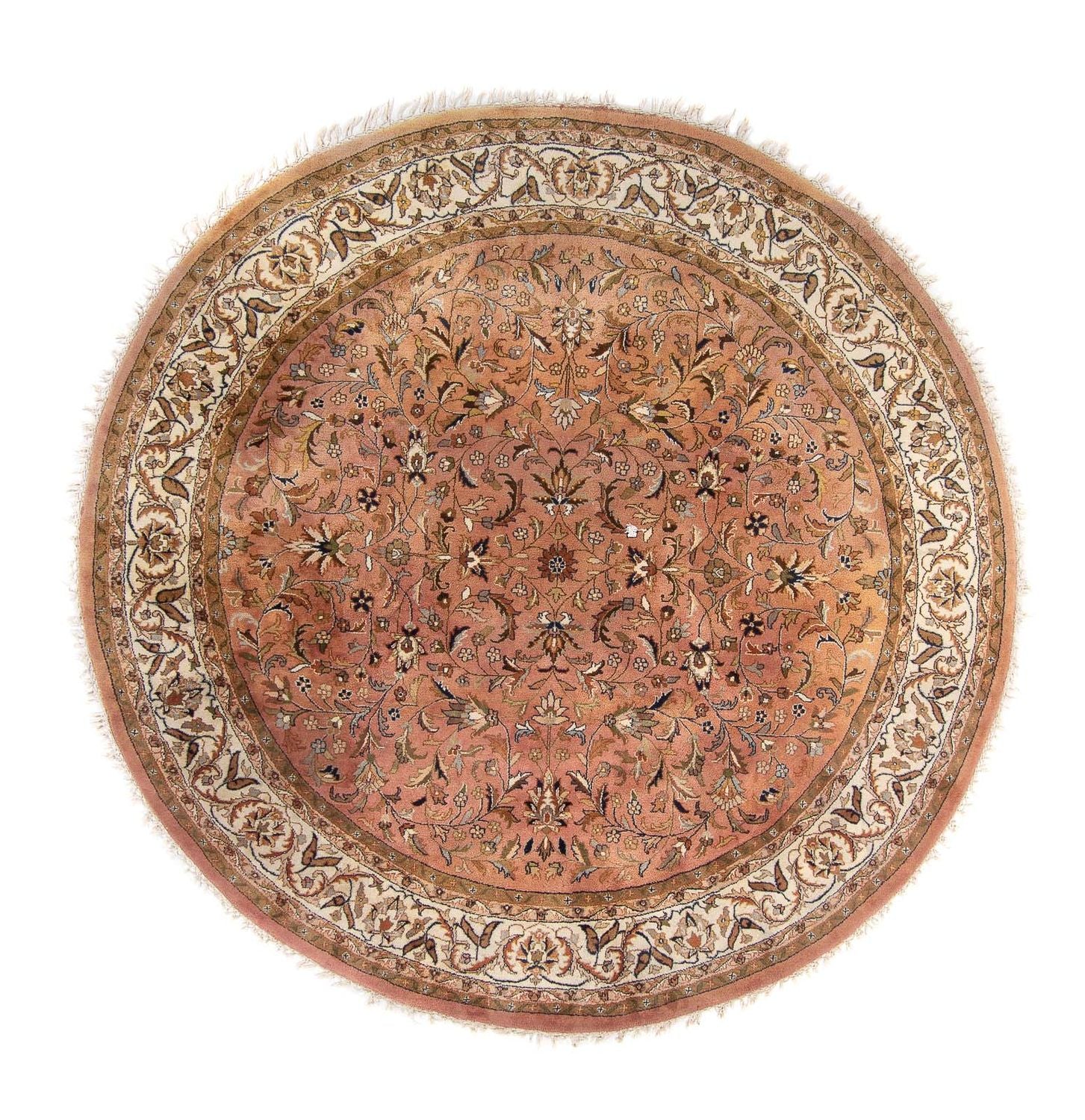 Tappeto orientale - Indo rotondo  - 245 x 245 cm - salmone