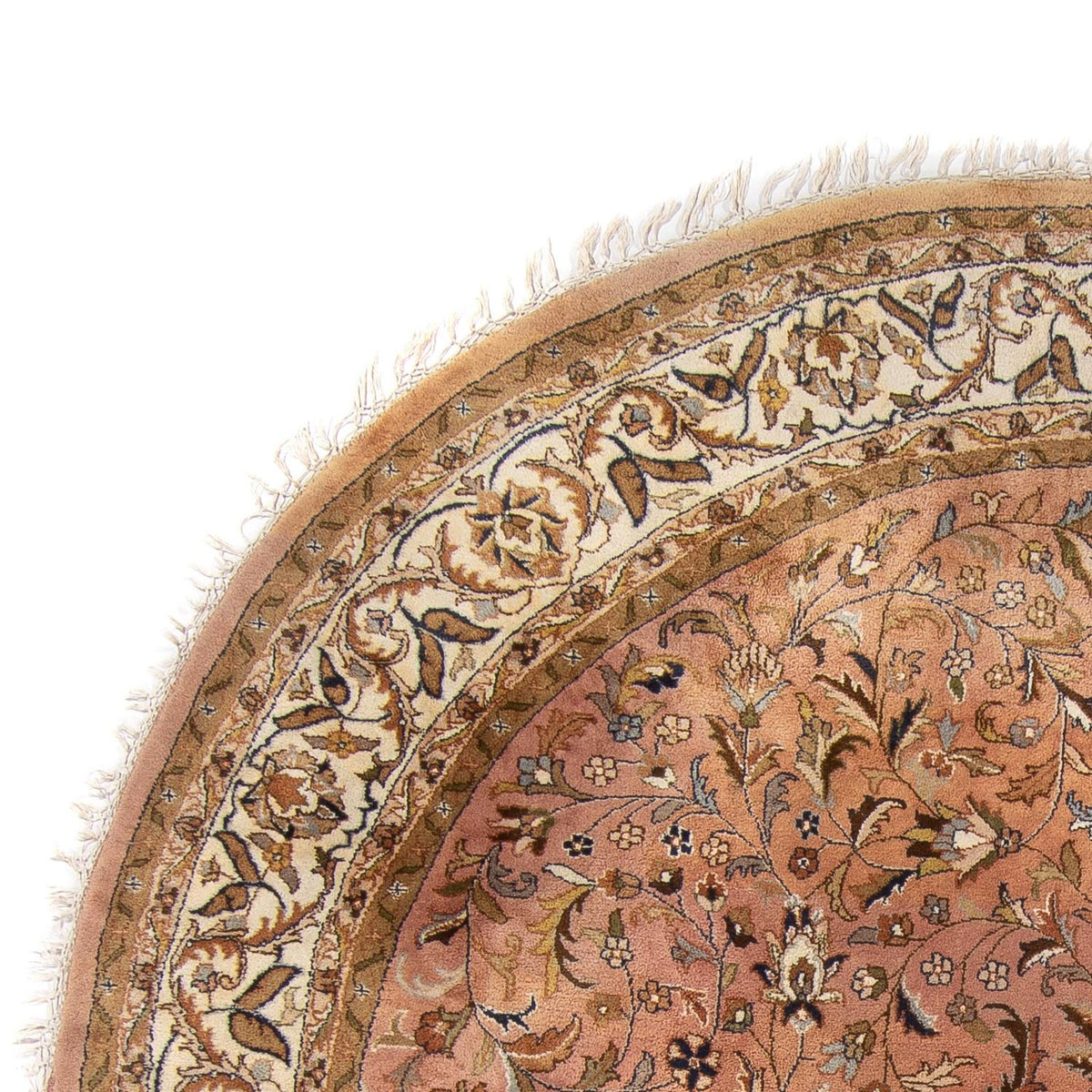 Tappeto orientale - Indo rotondo  - 245 x 245 cm - salmone