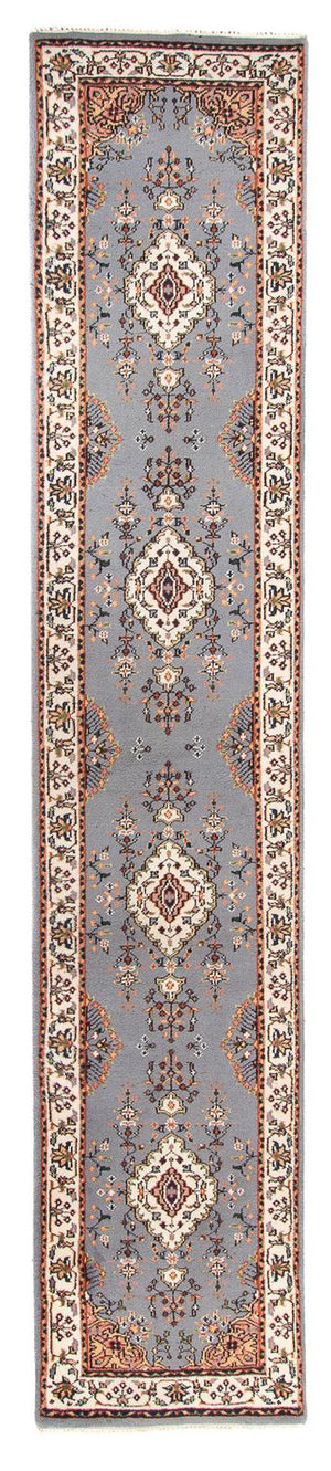 Tappeto corsia Tappeto orientale - Indo - 400 x 80 cm - blu chiaro