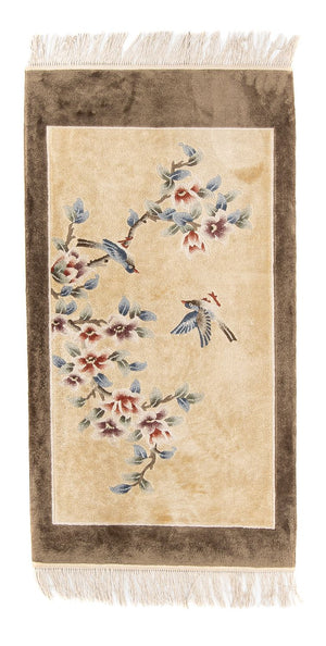 Tappeto di seta - seta cinese - 120 x 61 cm - oro