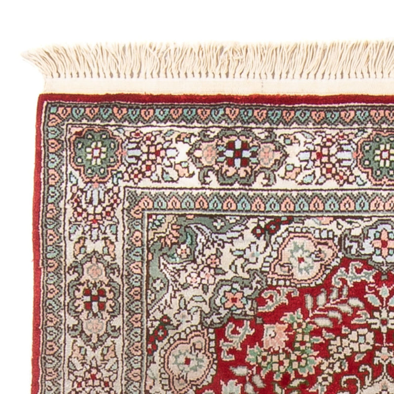 Tappeto di seta - seta cinese - 93 x 62 cm - rosso