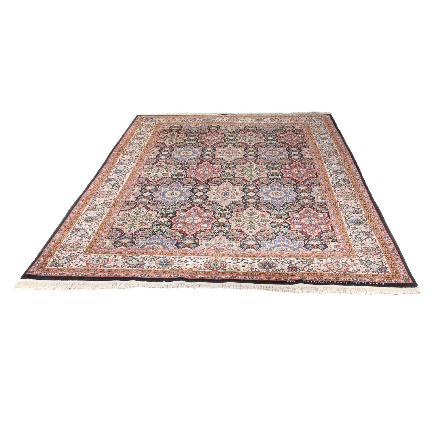 Tappeto orientale - Hereke - 252 x 176 cm - blu scuro