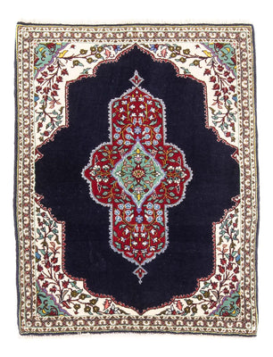Tappeto Persero - Tabriz - Reale - 96 x 76 cm - blu scuro