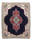 Tappeto Persero - Tabriz - Reale - 96 x 76 cm - blu scuro