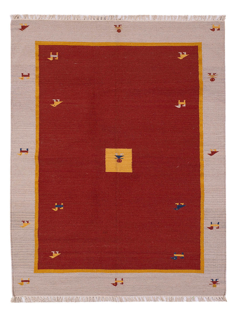 Kelim Teppich - Trendy - 200 x 140 cm - rot