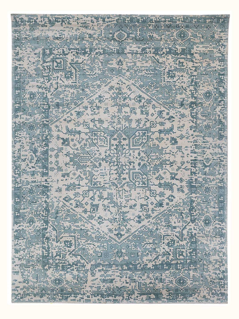 Viskose Teppich - 300 x 230 cm - türkis