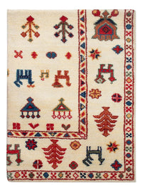 Gabbeh Teppich - Indus - 90 x 60 cm - beige