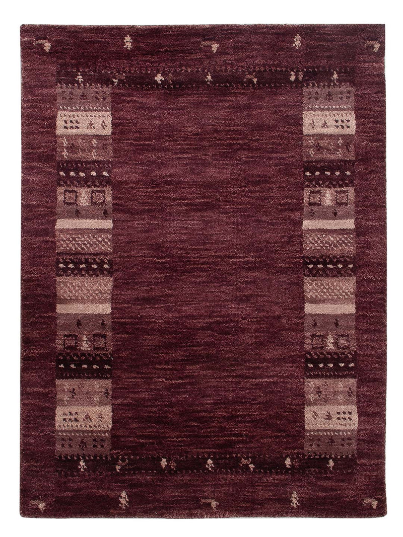 Gabbeh Teppich - Loribaft Softy - 90 x 60 cm - dunkelrot