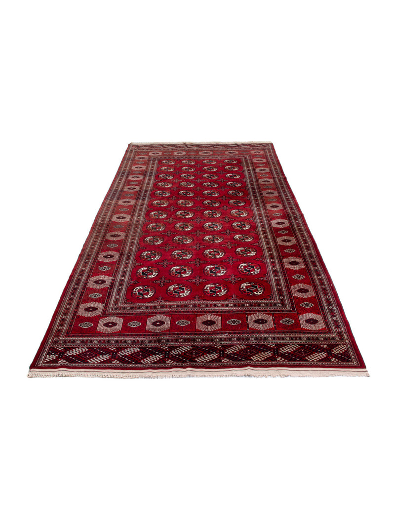 Afghan Teppich - Buchara - 350 x 250 cm - dunkelrot