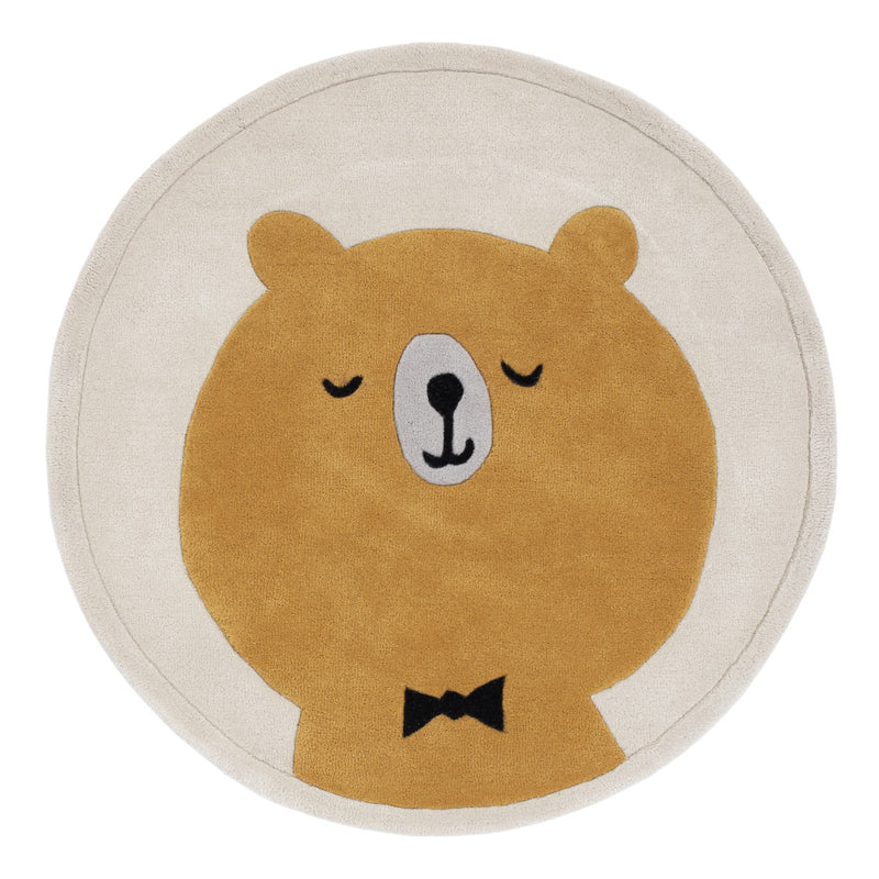 Orso Farfallino Tappeto per Bambini Rotondo