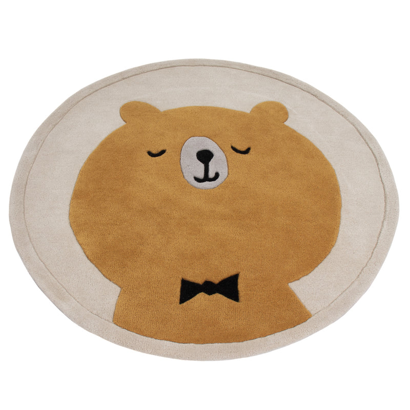 Orso Farfallino Tappeto per Bambini Rotondo