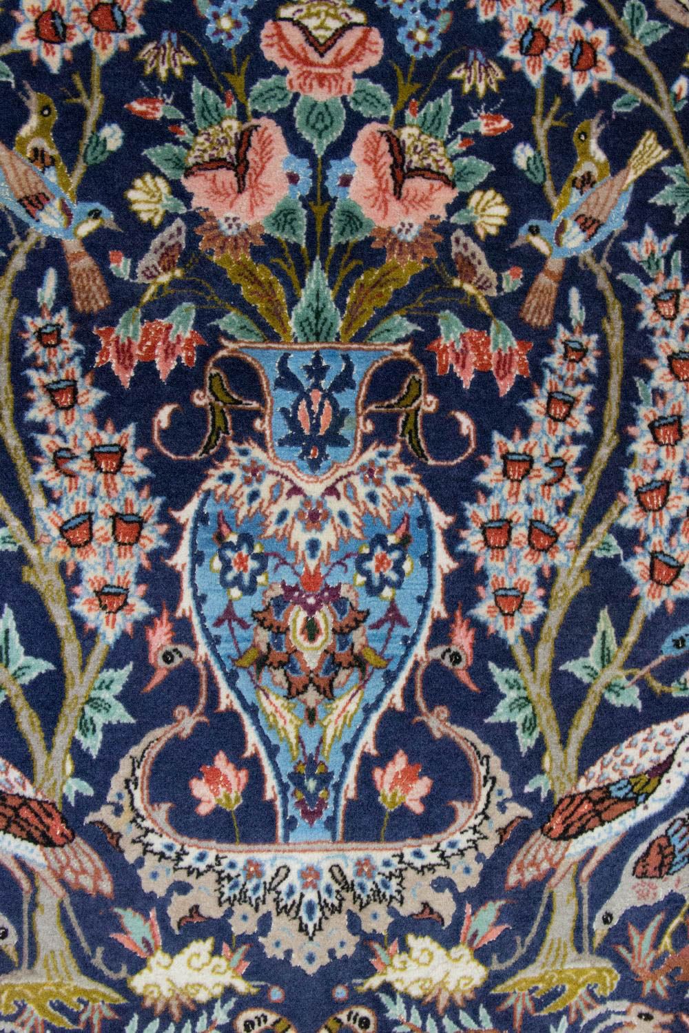 Tappeto Persero - Isfahan - Premio - 160 x 106 cm - blu scuro