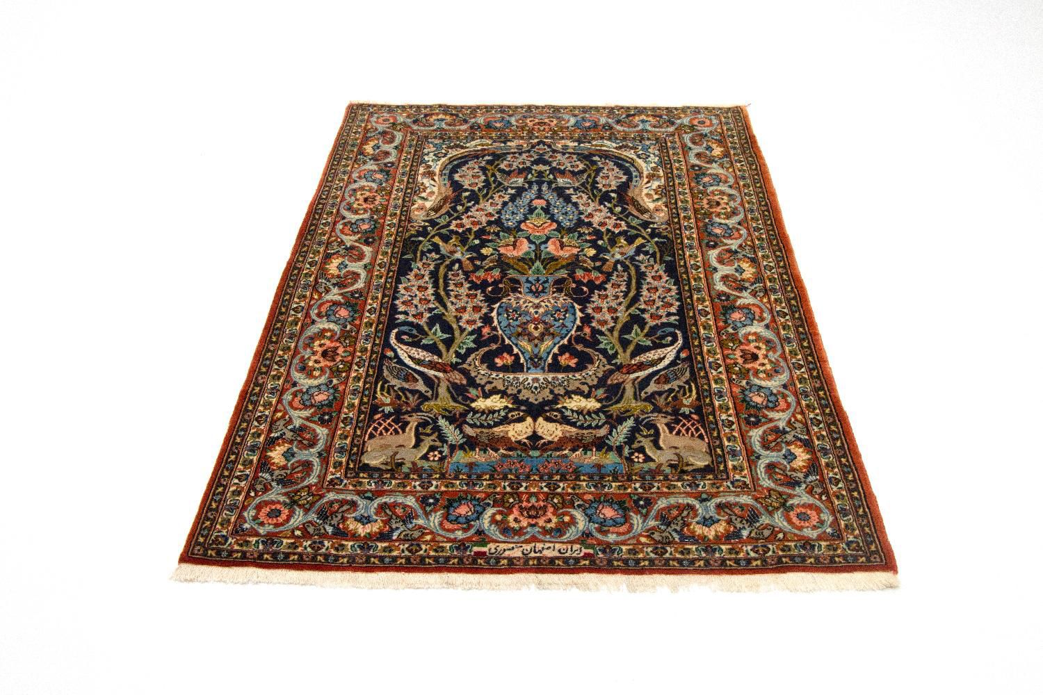 Tappeto Persero - Isfahan - Premio - 160 x 106 cm - blu scuro