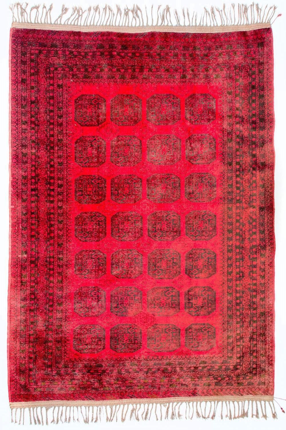 Tappeto afgano - Bukhara - 292 x 203 cm - rosso