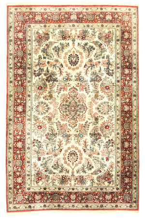 Tappeto di seta - seta cinese - 149 x 96 cm - beige