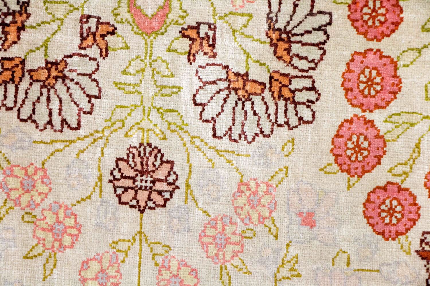 Tappeto di seta - Seta Hereke - Premio - 100 x 64 cm - beige
