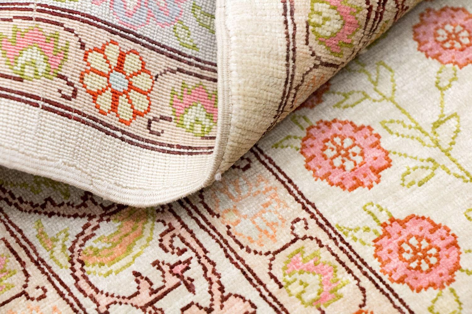 Tappeto di seta - Seta Hereke - Premio - 100 x 64 cm - beige