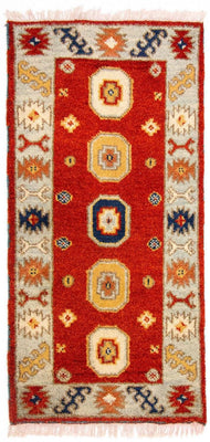 Tappeto orientale - 125 x 64 cm - rosso