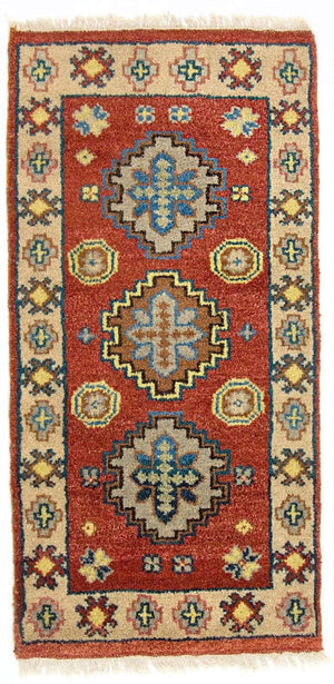 Tappeto orientale - 124 x 63 cm - rosso