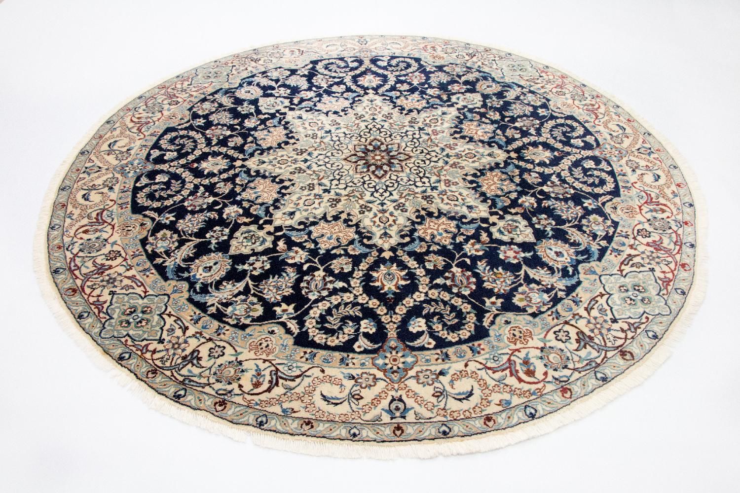 Tappeto Persero - Nain - Reale rotondo  - 210 x 210 cm - blu scuro