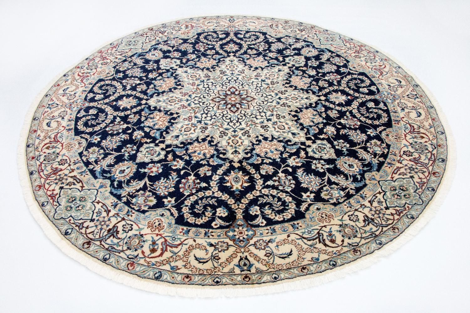 Tappeto Persero - Nain - Reale rotondo  - 210 x 210 cm - blu scuro