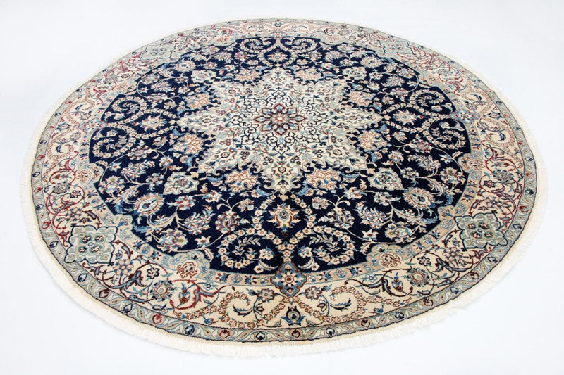 Tappeto Persero - Nain - Reale rotondo  - 210 x 210 cm - blu scuro