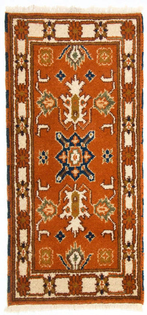 Tappeto orientale - 126 x 62 cm - ruggine