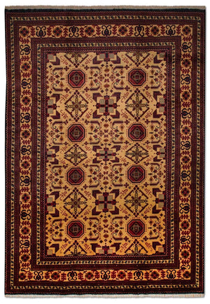 Tappeto afgano - Hatschlu - 290 x 202 cm - giallo