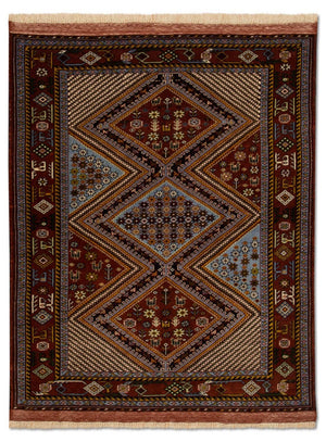 Tappeto afgano - 148 x 118 cm - marrone
