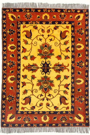 Tappeto afgano - Hatschlu - 201 x 155 cm - giallo