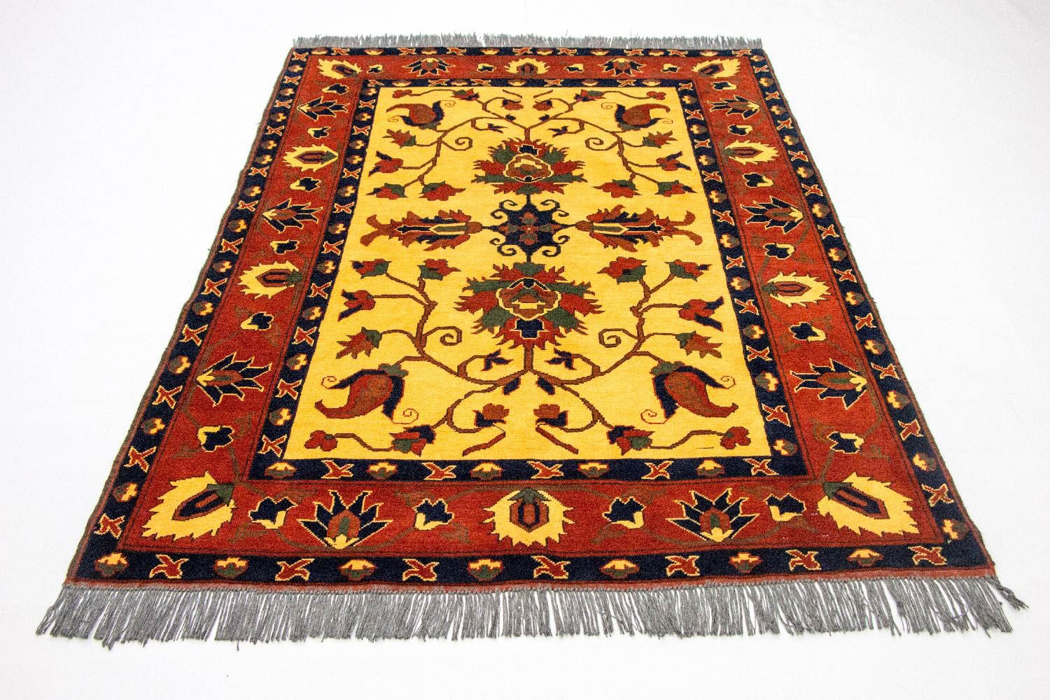 Tappeto afgano - Hatschlu - 201 x 155 cm - giallo
