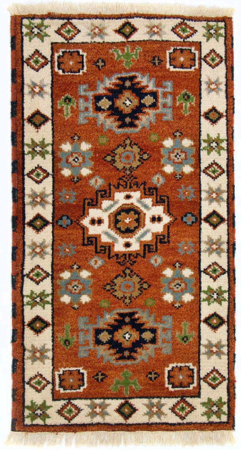 Tappeto orientale - 115 x 64 cm - ruggine