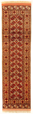 Tappeto corsia Tappeto di seta - seta afgana - 284 x 82 cm - rosso