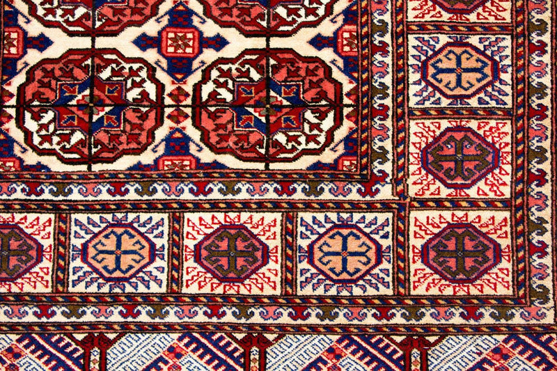 Tappeto corsia Tappeto di seta - seta afgana - 284 x 82 cm - rosso
