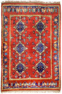 Tappeto afgano - Kunduz - 294 x 211 cm - rosso