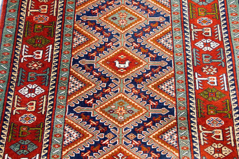 Tappeto corsia Tappeto afgano - 194 x 75 cm - rosso