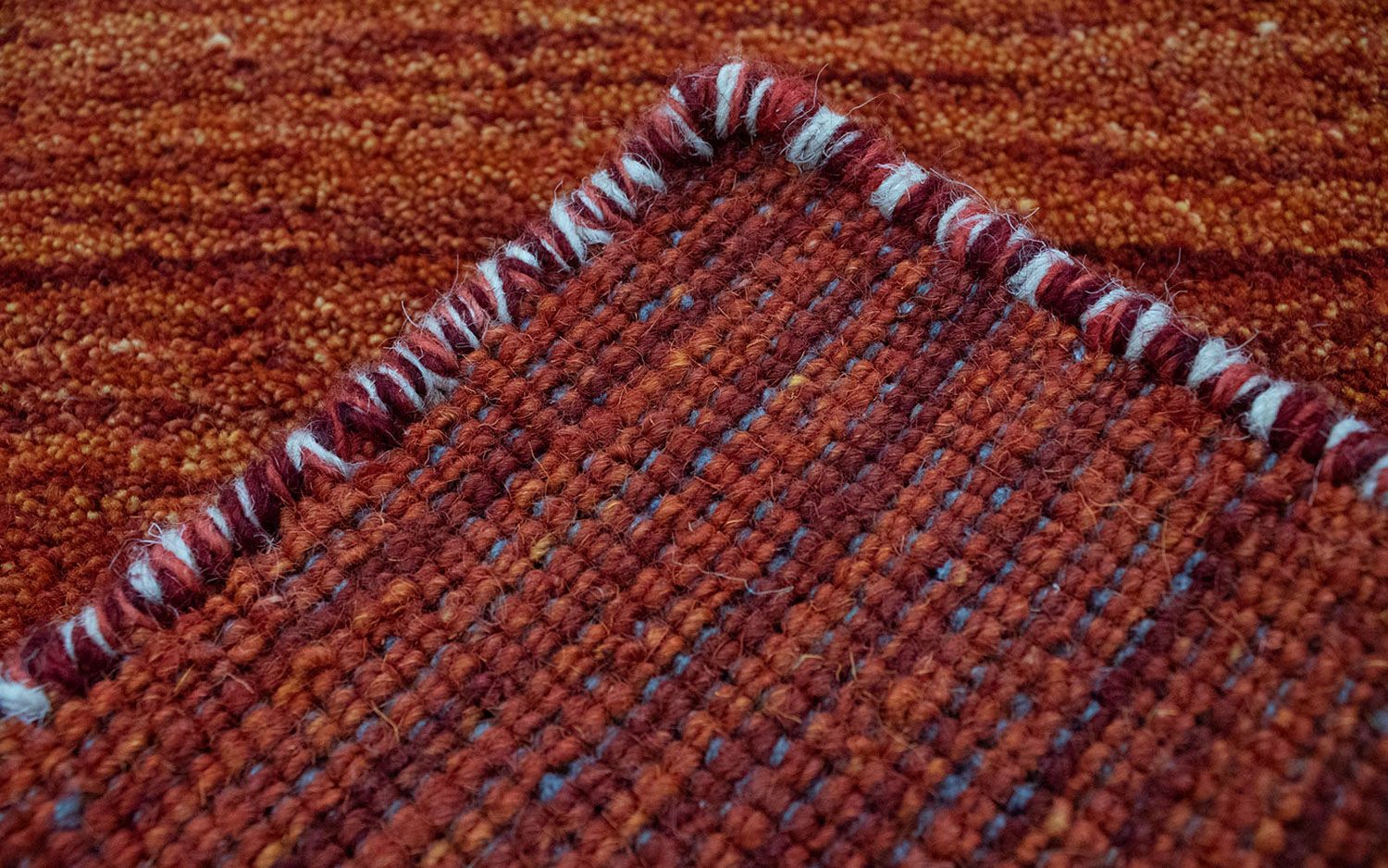 Tappeto di lana - 112 x 60 cm - ruggine