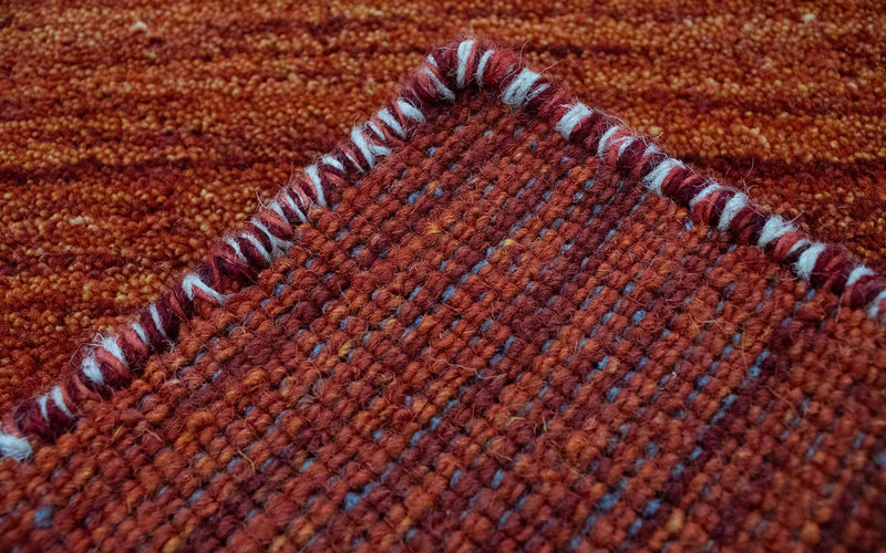 Tappeto di lana - 112 x 60 cm - ruggine