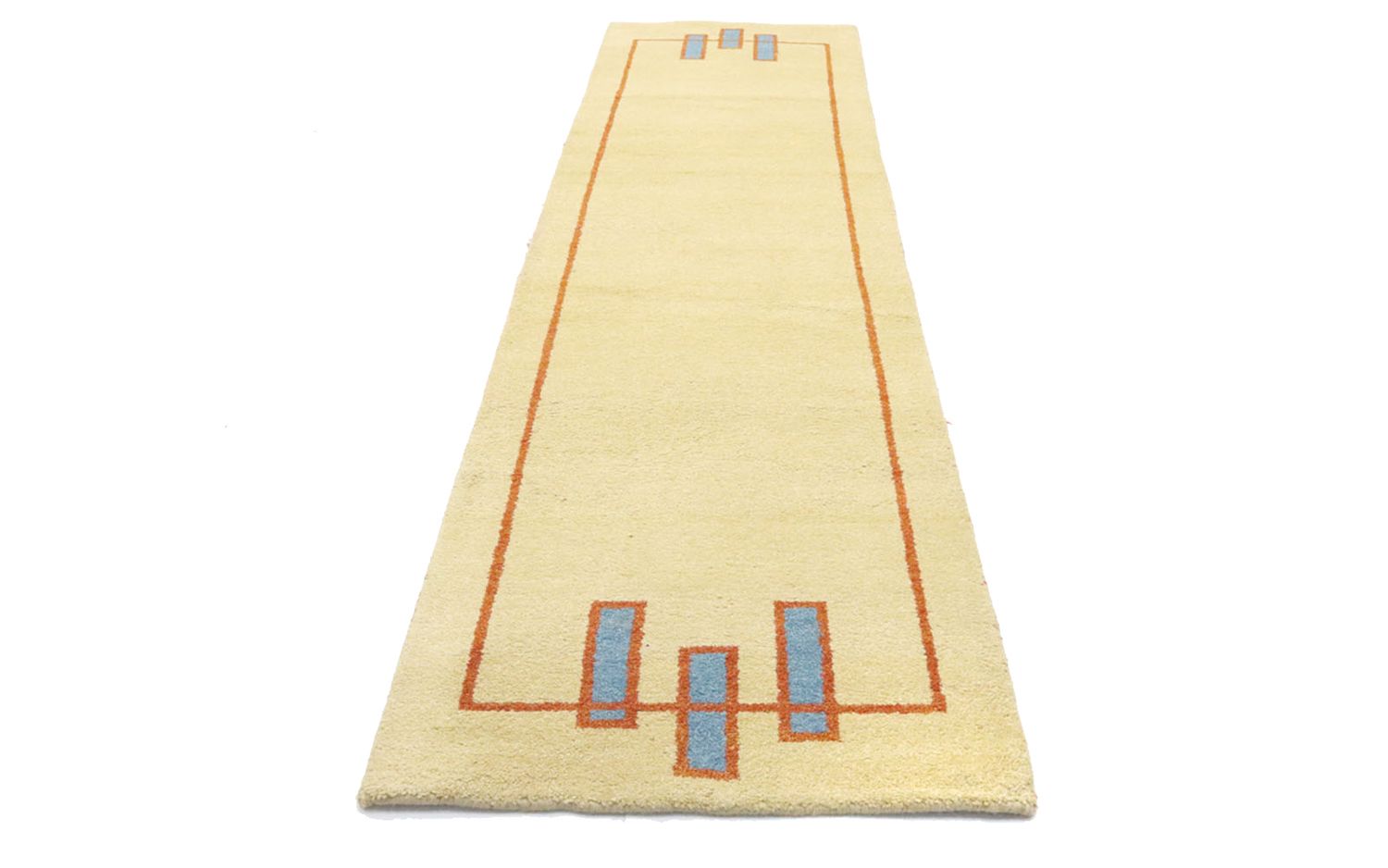 Tappeto corsia Tappeto Gabbeh - Indus - 298 x 80 cm - beige