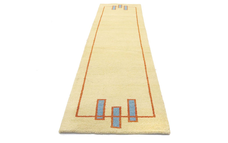 Tappeto corsia Tappeto Gabbeh - Indus - 298 x 80 cm - beige