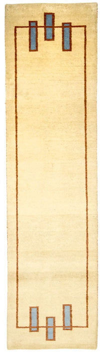Tappeto corsia Tappeto Gabbeh - Indus - 294 x 80 cm - beige
