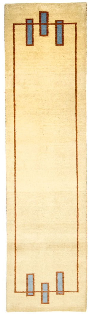 Tappeto corsia Tappeto Gabbeh - Indus - 294 x 80 cm - beige