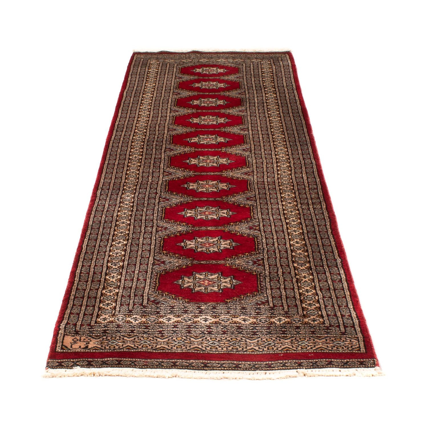 Tappeto corsia Tappeto Pakistani - 247 x 83 cm - rosso scuro