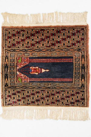 Tappeto afgano - Bukhara quadrato  - 47 x 44 cm - blu